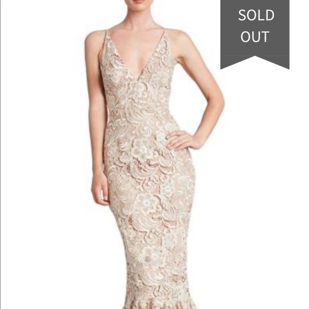 Dress the population Sophia crochet trumpet dress